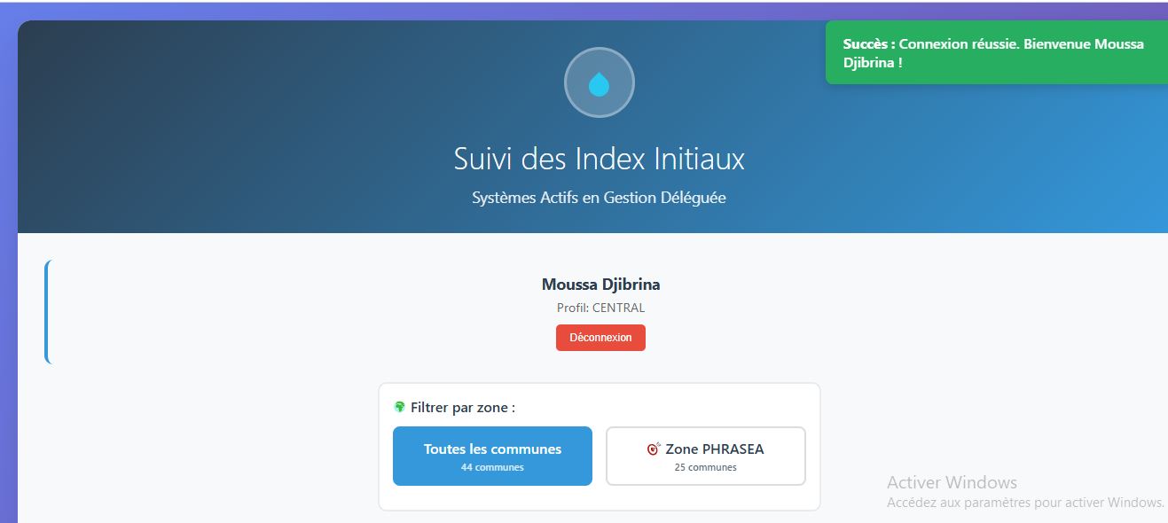 PaysahAEP - Suivi des Index