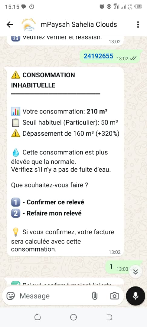 PaysahRNE - Alerte consommation